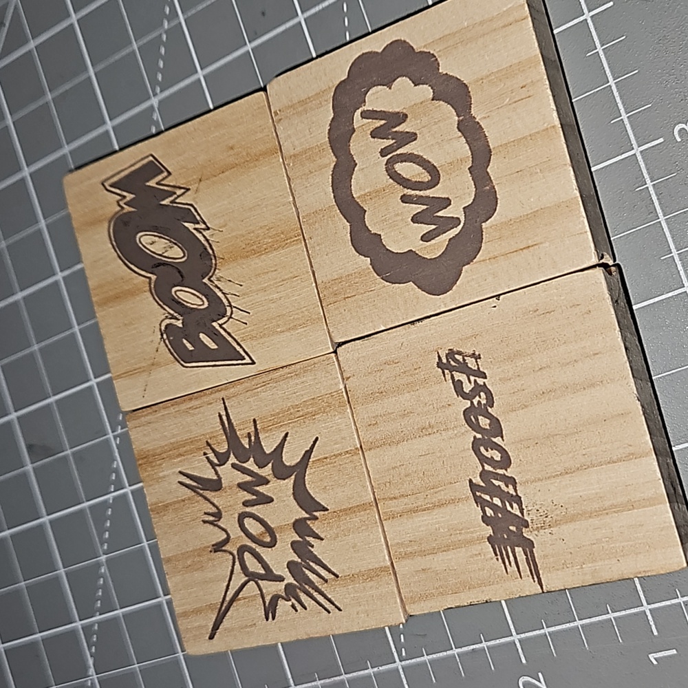Comic book Onomatopoeia or Action Sounds Rubber Stamp Set #2